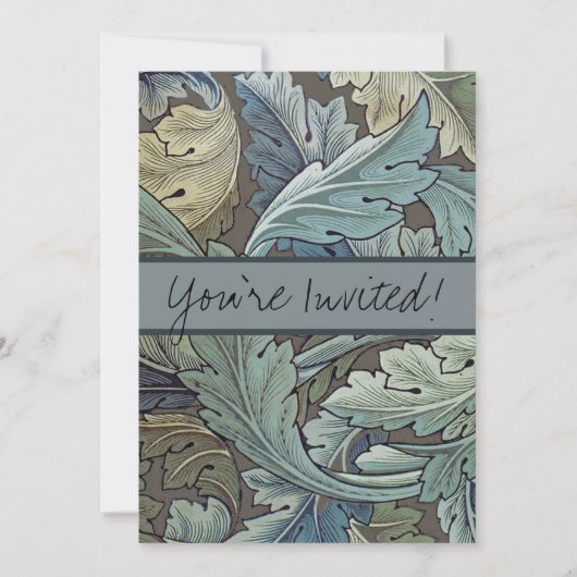 ウィリアムモリスアカンソスサージフラワーフローラボタニック 招待状 (正面)