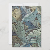 ウィリアムモリスアカンソスサージフラワーフローラボタニック 招待状 (裏面)