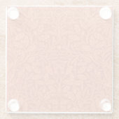 ウィリアムモリスアコーン壁紙自然デザイン ガラスコースター (裏面)