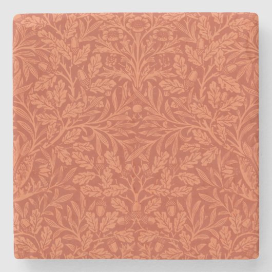 ウィリアムモリスアコーン壁紙自然デザイン ストーンコースター (正面)
