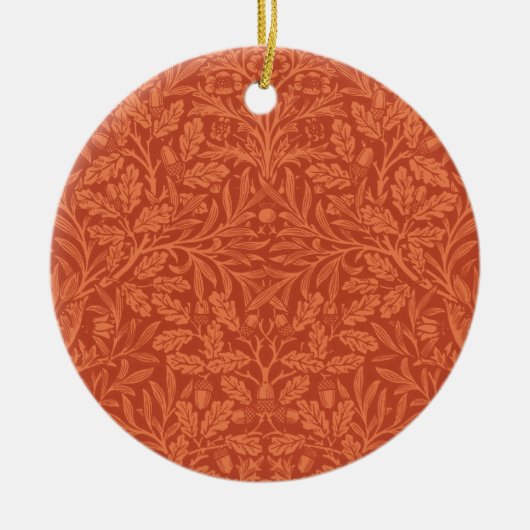 ウィリアムモリスアコーン壁紙自然デザイン セラミックオーナメント (正面)