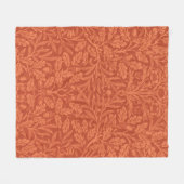 ウィリアムモリスアコーン壁紙自然デザイン フリースブランケット (正面(横))