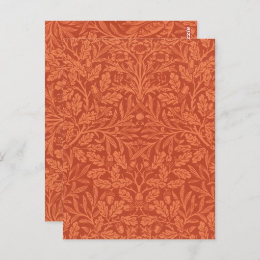 ウィリアムモリスアコーン壁紙自然デザイン ポストカード (正面/裏面)