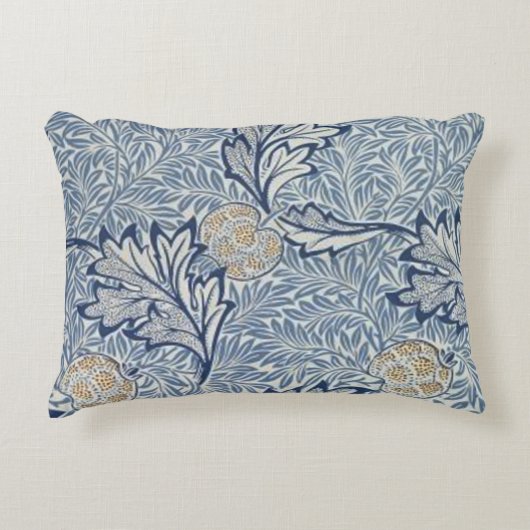 ウィリアムモリスアップルフラワーフローラデザイン アクセントクッション (正面)