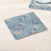ウィリアムモリスアップルフラワーフローラデザイン スクエアペーパーコースター (アングル)