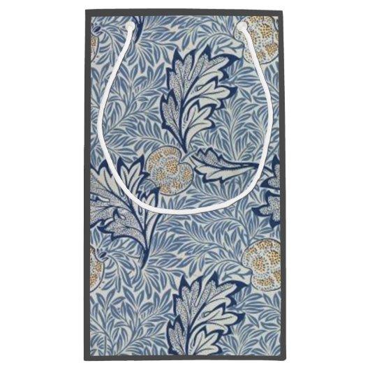 ウィリアムモリスアップルフラワーフローラデザイン スモールペーパーバッグ (裏面)