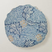 ウィリアムモリスアップルフラワーフローラデザイン ラウンドクッション (裏面)