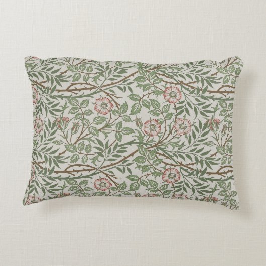 ウィリアムモリスアユブリアフローラアールヌーボー アクセントクッション (裏面)