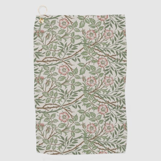 ウィリアムモリスアユブリアフローラアールヌーボー ゴルフタオル (正面)