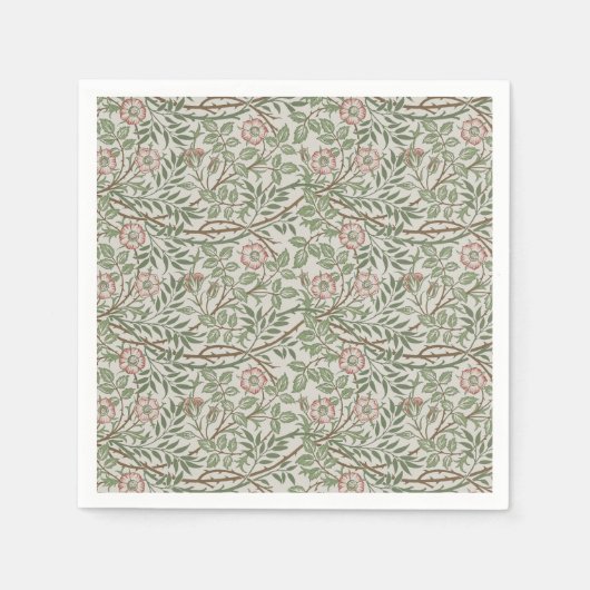 ウィリアムモリスアユブリアフローラアールヌーボー スタンダードカクテルナプキン (正面)