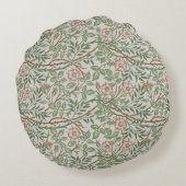 ウィリアムモリスアユブリアフローラアールヌーボー ラウンドクッション (裏面)