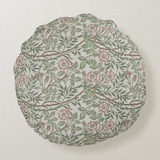 ウィリアムモリスアユブリアフローラアールヌーボー ラウンドクッション (裏面)