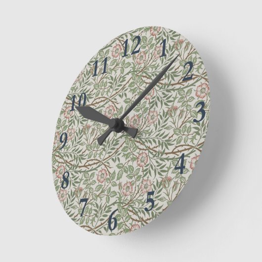 ウィリアムモリスアユブリアフローラアールヌーボー ラウンド壁時計 (傾斜)