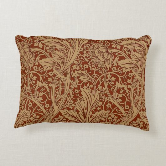 ウィリアムモリスアルカディアフローラガーデンフラワークラシ アクセントクッション (裏面)