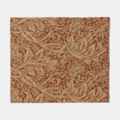 ウィリアムモリスアルカディアフローラガーデンフラワークラシ フリースブランケット (正面(横))