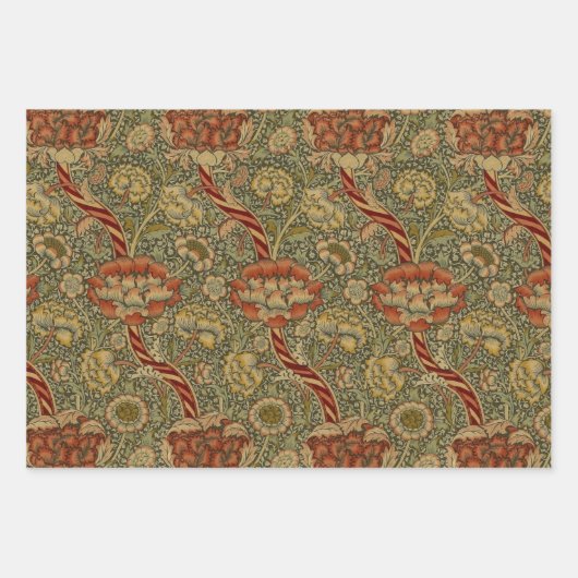 ウィリアムモリスアルカディアフローラガーデンフラワークラシ ラッピングペーパーシート (正面3)