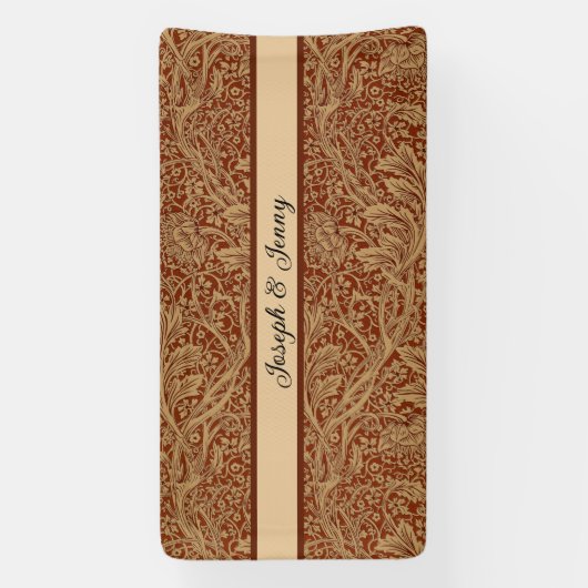 ウィリアムモリスアルカディアフローラガーデンフラワークラシ 横断幕 (縦)