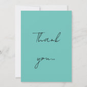 ウィリアムモリスアルファベットウィローボウアクアティール(緑がかった色) サンキューカード (裏面)
