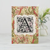 ウィリアムモリスアルファベットゴールデンリリーコーラル サンキューカード (スタンド正面)