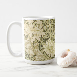 ウィリアムモリスアートキク菊オリーブグリーンマグ コーヒーマグカップ