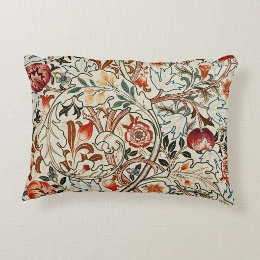 ウィリアムモリスアート装飾用クッションフローラ アクセントクッション (裏面)