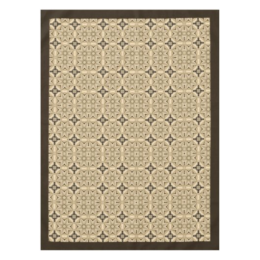 ウィリアムモリスアールヌーボーアイボリーブラウン テーブルクロス (正面)