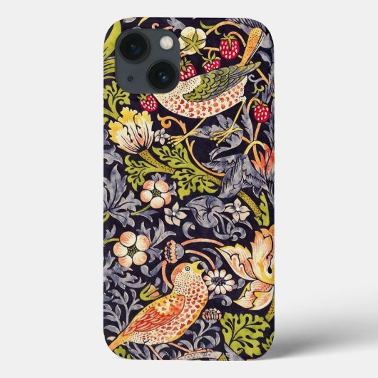 ウィリアムモリスイチゴ泥棒フローラアールヌーボー Case-Mate iPhoneケース (裏面)