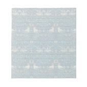 ウィリアムモリスイチゴ泥棒ブルーヴィンテージ裏打ち ノートパッド (正面)