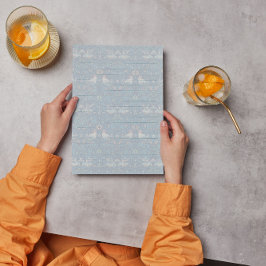 ウィリアムモリスイチゴ泥棒ブルーヴィンテージ裏打ち レターヘッド