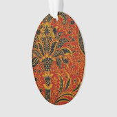 ウィリアムモリスインディアレッドフローラ オーナメント (正面)