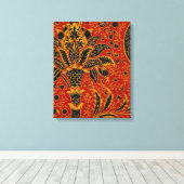 ウィリアムモリスインディアレッドフローラ キャンバスプリント (インサイチュ (ウッドフロア))