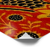 ウィリアムモリスインディアレッドフローラ ポスター (コーナー)