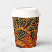 ウィリアムモリスインディアレッドフローラ 紙コップ (正面)