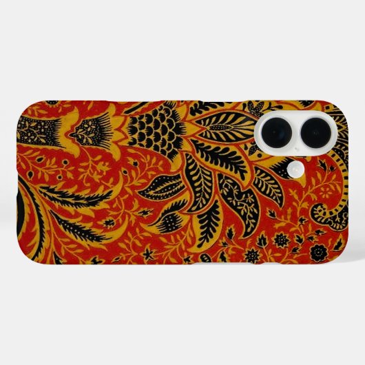 ウィリアムモリスインディアレッドフローラ Case-Mate iPhoneケース (裏面 (横))