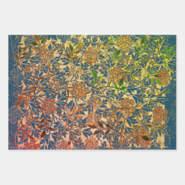 ウィリアムモリスインブルーラッピング紙フラットシート ラッピングペーパーシート