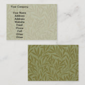 ウィリアムモリスウィローアンティークグリーンリーフつる植物アート 名刺 (正面/裏面)