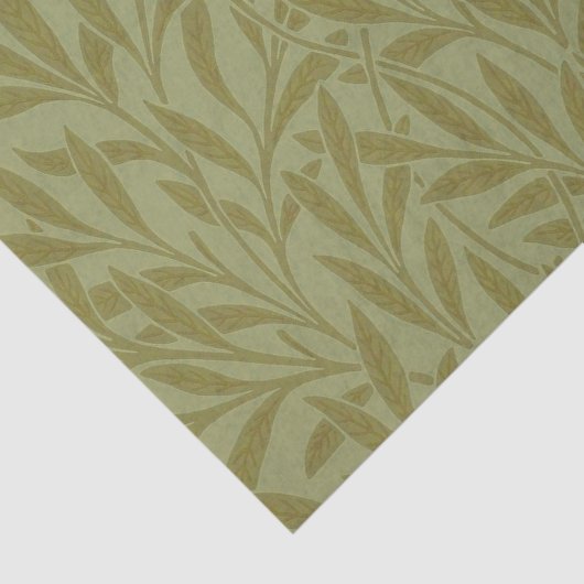 ウィリアムモリスウィローアンティークグリーンリーフつる植物アート 薄葉紙 (詳細)