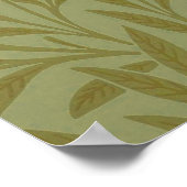 ウィリアムモリスウィローアンティークフローラリーフ ポスター (角)