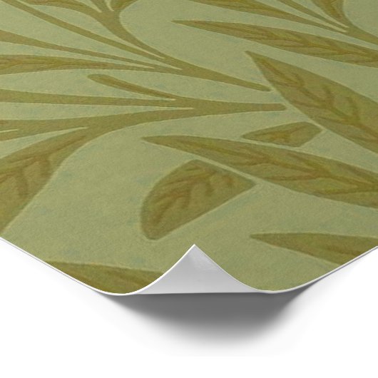 ウィリアムモリスウィローアンティークフローラリーフ ポスター (角)