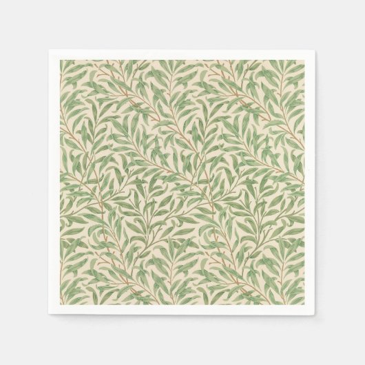 ウィリアムモリスウィローバウガーデンフラワークラシック スタンダードカクテルナプキン (正面)