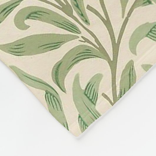 ウィリアムモリスウィローバウガーデンフラワークラシック フリースブランケット (角)