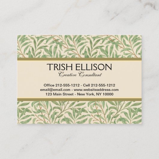 ウィリアムモリスウィローバウガーデンフラワークラシック 名刺 (裏面)