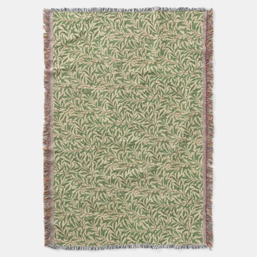 ウィリアムモリスウィローバウグリーンウィロー葉ズ スローブランケット (正面縦)
