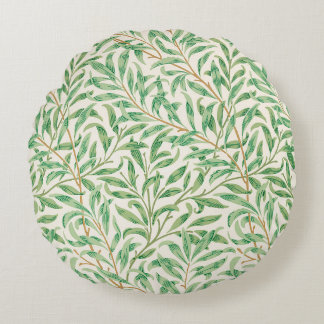 ウィリアムモリスウィローバウプリント装飾用クッション ラウンドクッション