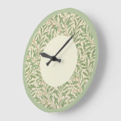 ウィリアムモリスウィローバウヴィンテージパターン壁 ラージ壁時計 (傾斜)