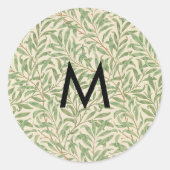 ウィリアムモリスウィローバウヴィンテージリーフモノグラム ラウンドシール (正面)