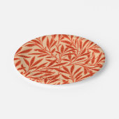ウィリアムモリスウィローパターンマンダリンオレンジ ペーパープレート (アングル)