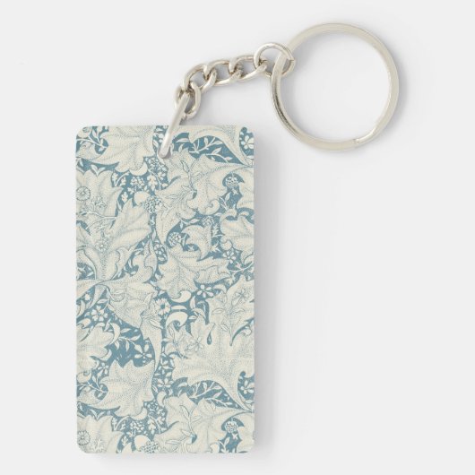 ウィリアムモリスウォーフラワーフローラブルーダマスク キーホルダー (裏面)