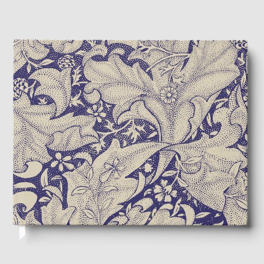 ウィリアムモリスウォーフラワーフローラブルーダマスク ゲストブック (正面)