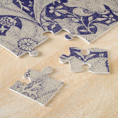 ウィリアムモリスウォーフラワーフローラブルーダマスク ジグソーパズル (側面)